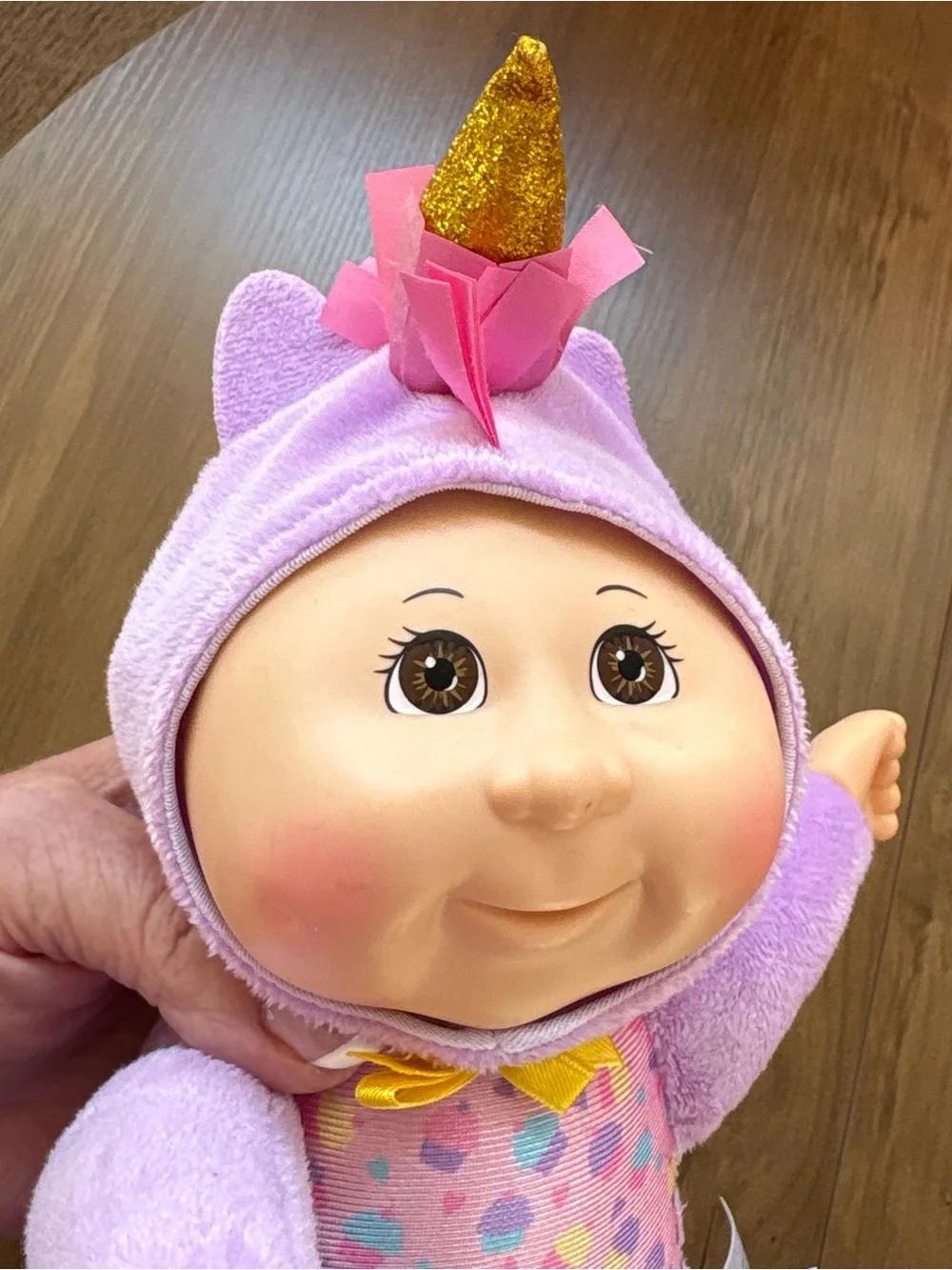 Cabbage Patch Kids Lilac Pink Plush unicorn - Soft Baby Toy.  INV25/572